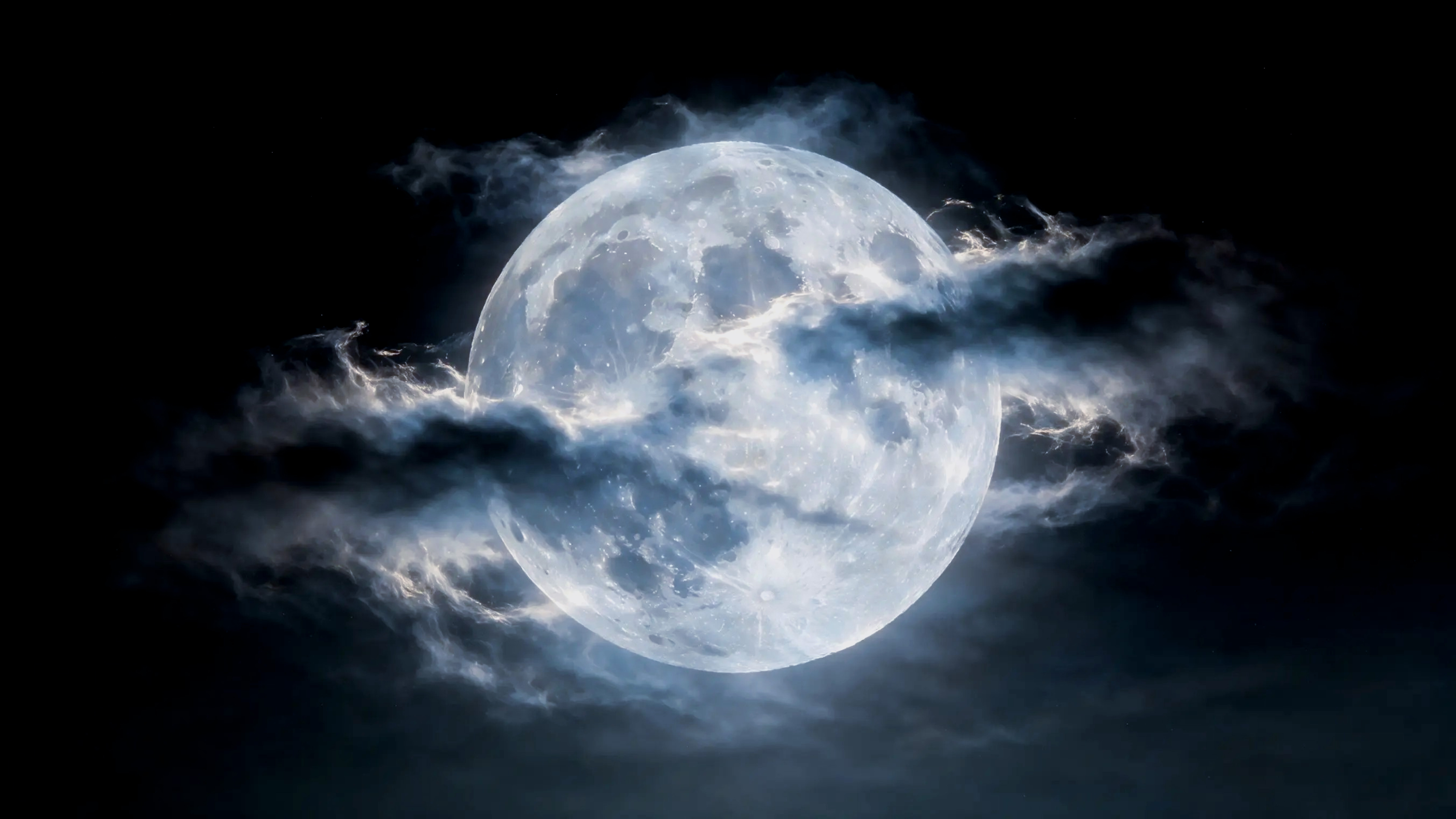Moon in the clouds