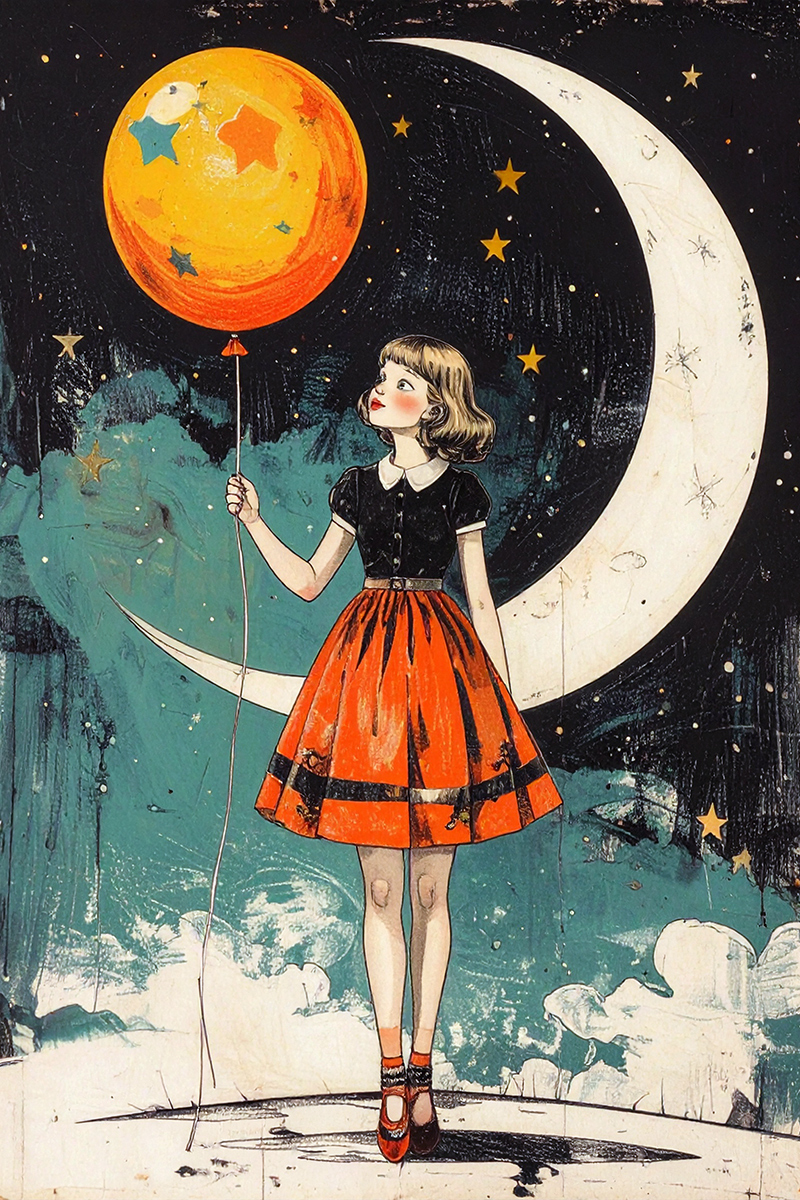 Little girl of baloon