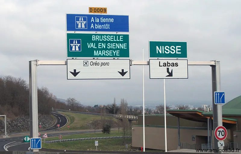 Voie Express vers autoroutes