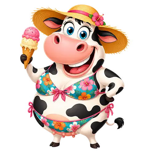 Cheerful cow