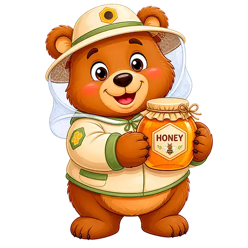 Honey bear PNG/WEBP transparent gratuit sans fond