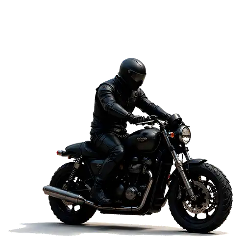 Motard noir PNG/WEBP transparent gratuit sans fond