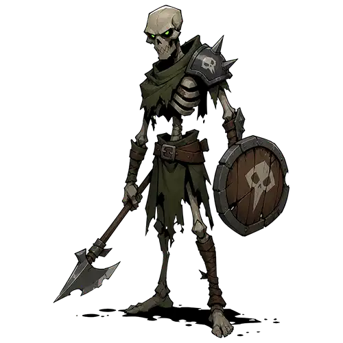 Skeleton warrior PNG/WEBP transparent gratuit sans fond