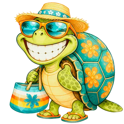 Tropical turtle PNG/WEBP transparent gratuit sans fond
