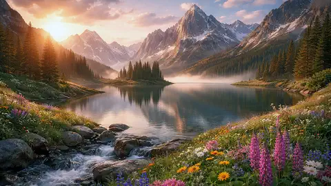 Fond d'écran Alpe summer HD 4K gratuit