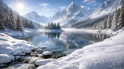 Fond d'écran Alpe winter HD 4K gratuit