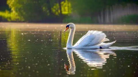 Fond d'écran White swan HD 4K gratuit