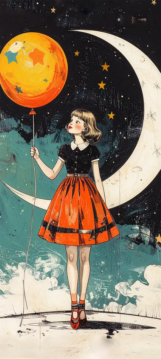 Little girl of baloon