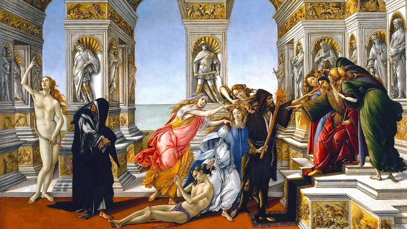 Botticelli CalomniedApelles wallpaper HD pour PC