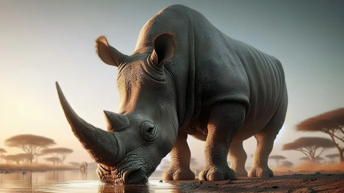 Drinkingrhino