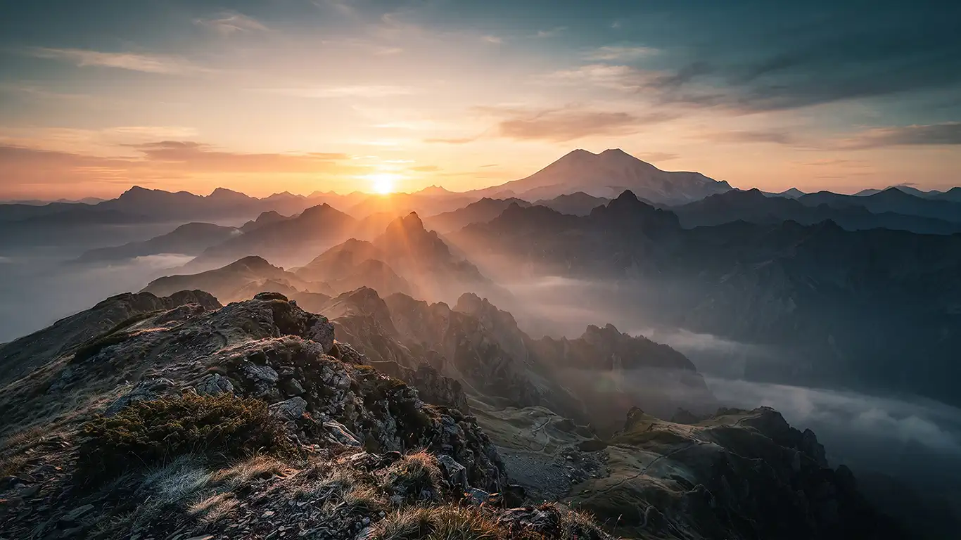 mountain sunrise