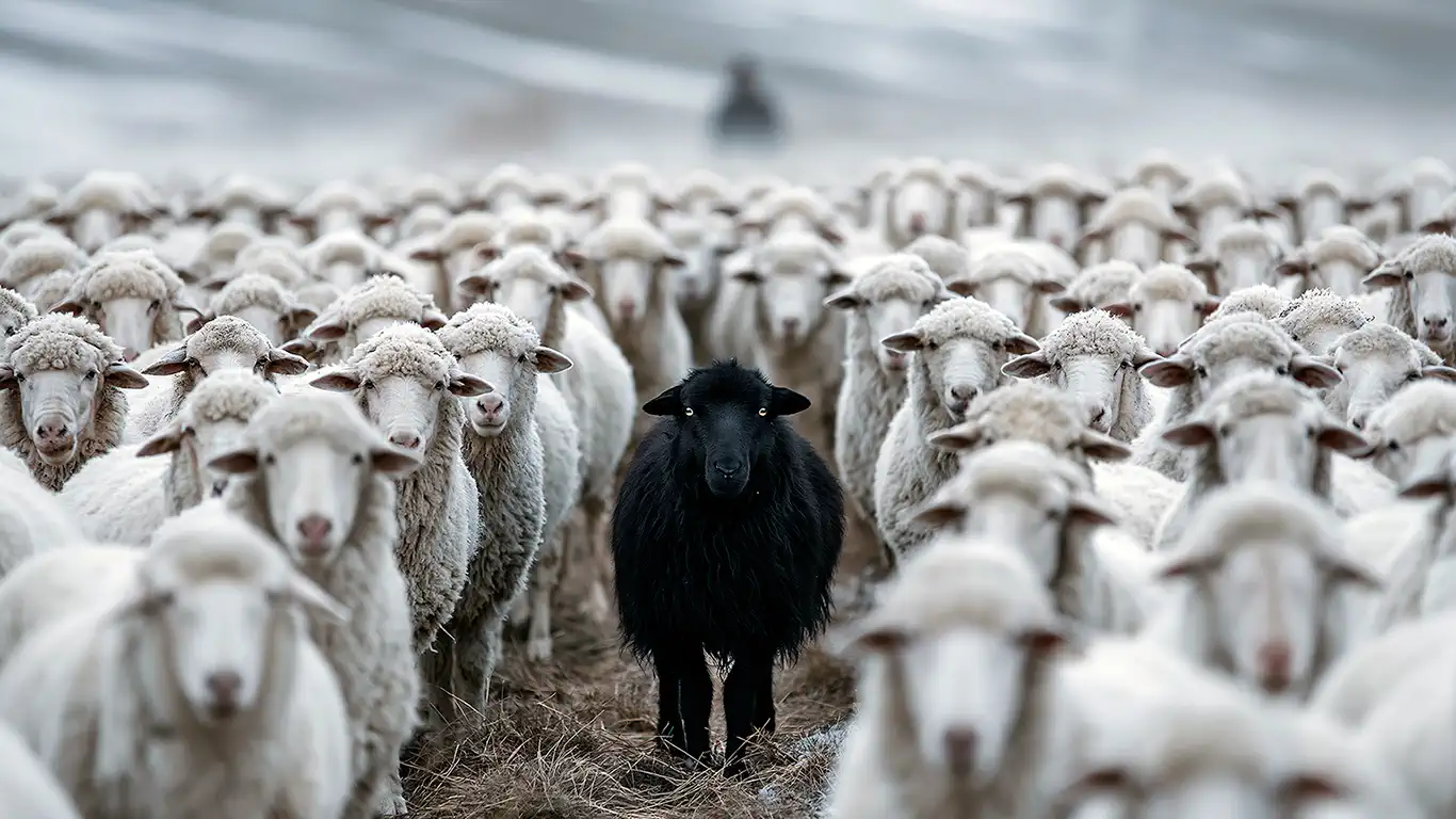 Sheeps black wallpaper HD pour PC