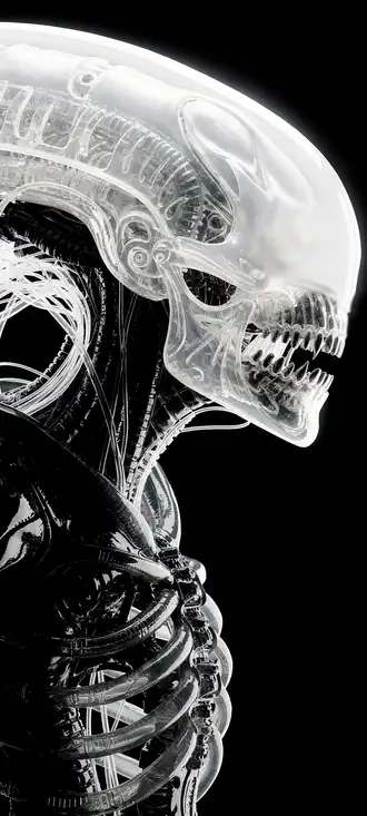 Alien xray wallpaper mobile, fond écran smartphone HD