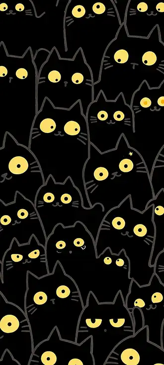 Black cat - Wallpaper mobile 800x1200 750x1334 1080x2400 fond d'écran vertical HD 4K 8K pour smartphone Android iPhone téléchargement gratuit haute qualité Amigos3D