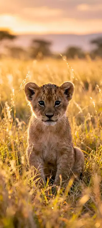 Mini lion wallpaper mobile, fond écran smartphone HD