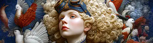 Cyber baroque - Wallpaper ultrawide 3440x1440 5120x1440 7680x2160 4K 8K fond d'écran panoramique 21:9 32:9 pour PC gaming téléchargement gratuit haute qualité Amigos3D