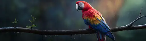 Parrot in the rain wallpaper ultrawide 3440x1440 4K 8K fond écran ultra wide